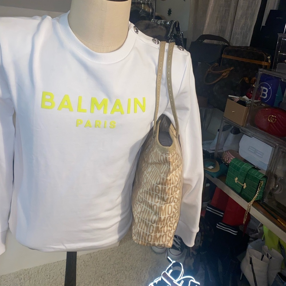 Authentic Moschino Tote Tan and Cream - Picture 5 of 5